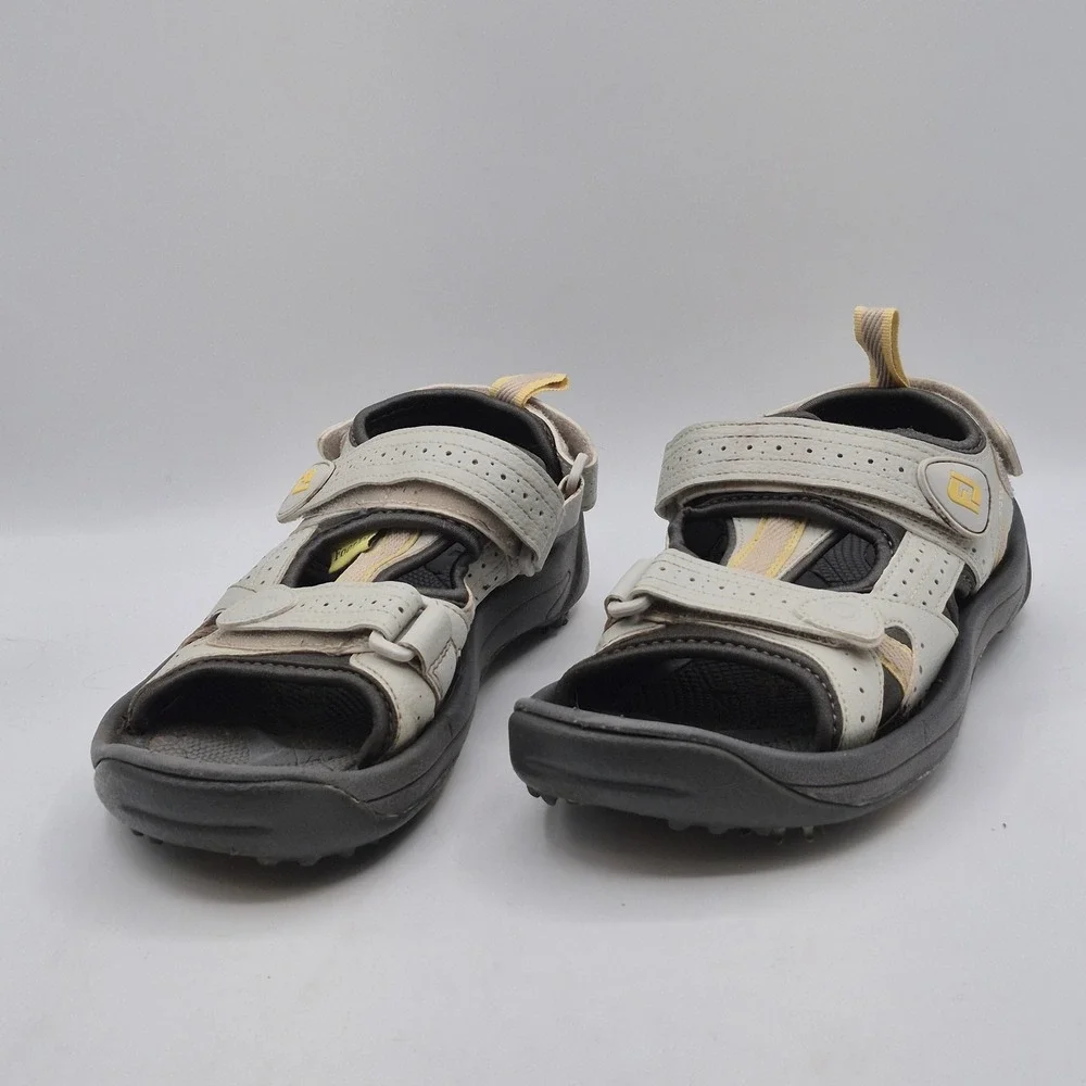 FootJoy Golf Sandals Men's 9‎ Medium White Gray Cleated Softspikes Style 48444